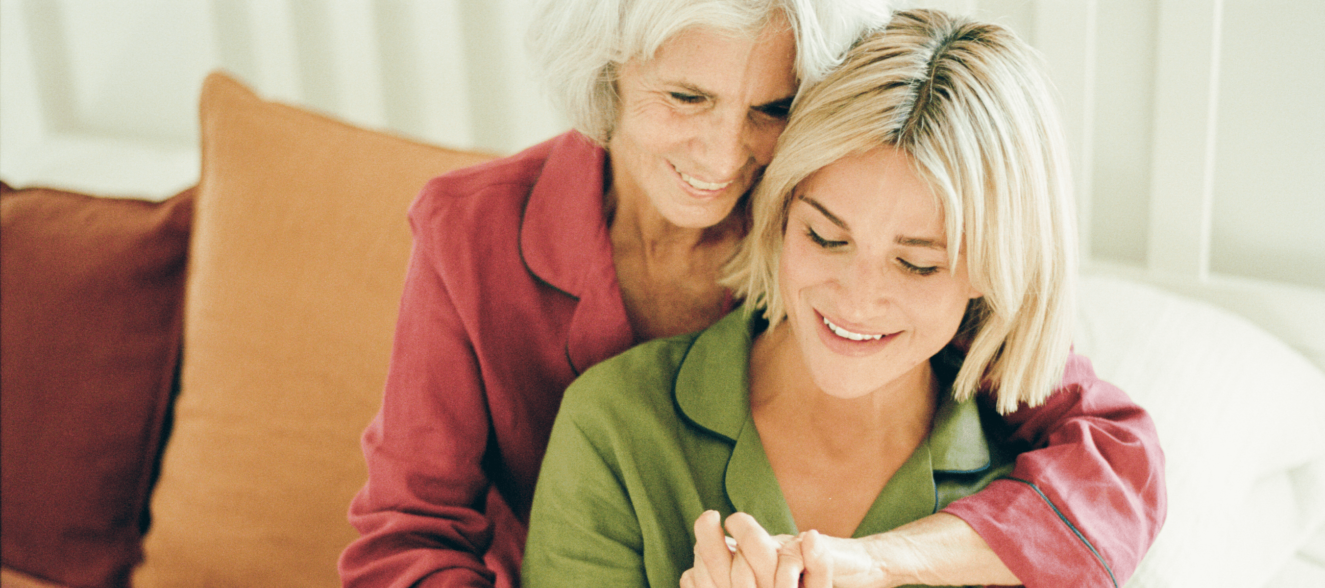 Mother and daughter embracing